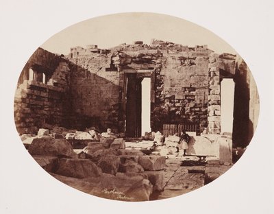 Interiér Parthenonu, Atény, c 1849 od Unbekannt