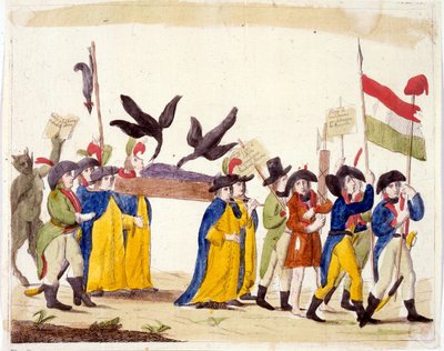 Italská ilustrace zobrazující Francouzskou revoluci 1795 od Unbekannter Künstler