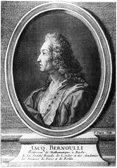 Jacques Bernoulli, švýcarský matematik, c 1700 od Unbekannt