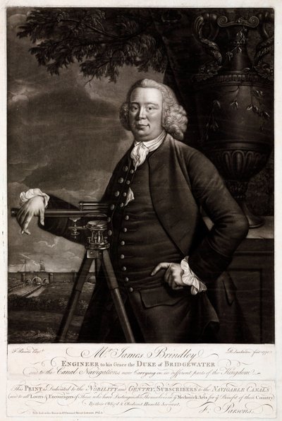 James Brindley , britský stavební inženýr a stavitel kanálů od Unbekannt