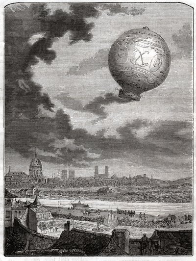 Jean Francois Pilatre de Rozier. od Unbekannter Künstler