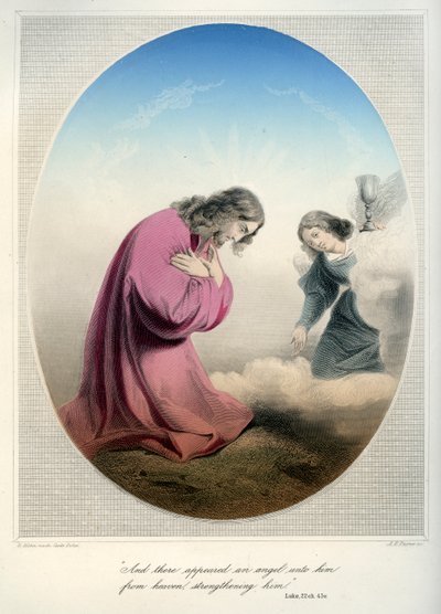 Ježíš se modlí v zahradě - Bible, Nový zákon od Unbekannter Künstler