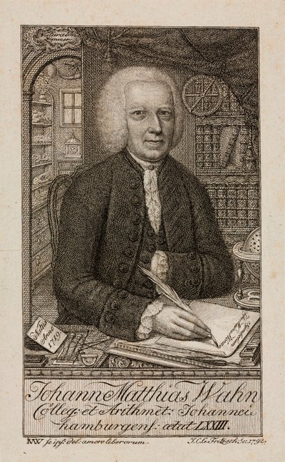 Johann Matthias Wahn, německý matematik, c 1792 od Unbekannt