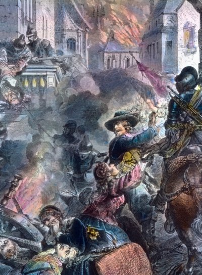 Johann Tserclaes bojující u města Magdeburg od Unbekannter Künstler