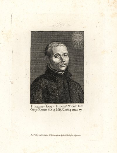 John Yonge, Ioannes Yongus, irský jezuitský kněz, zemřel roku 1664 ve věku 75 let. Mědirytina z knihy Williama Richarda Portraits Illustrating Granger