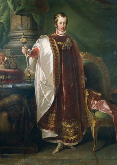 Císař Ferdinand I. v regálech Řádu zlatého rouna od Unbekannter Künstler