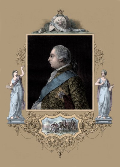Král Jiří III. od Unbekannter Künstler