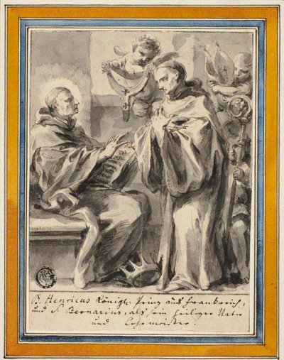 Francouzský král Jindřich a svatý Bernard z Clairvaux od Unbekannt