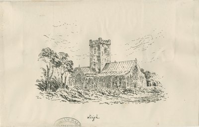 Leigh Church: litografie a [? 19. století] od Unbekannt