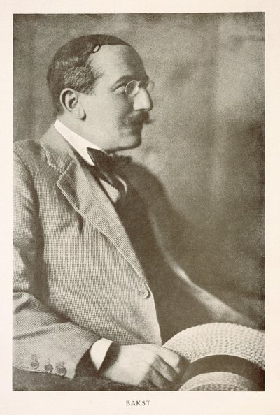 Leon Bakst (1866-1924), ruský malíř, portrétní fotografie (čb foto) od Unbekannt