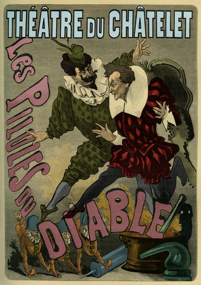 Les Pilules du Diable - plakát s reklamou na kouzla od Unbekannter Künstler