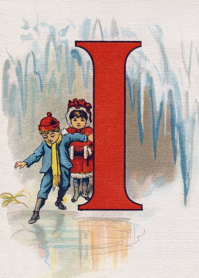 Písmeno I: Budou klouzat. Rytina v "ABC L