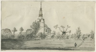 Lichfield - Kostel sv. Michaela: sépiová kresba, nd [? konec 18. stol.] od Unbekannt