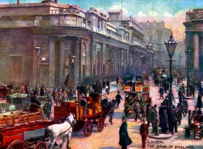 Londýn - Bank of England. Na počátku 20. století. od Unbekannter Künstler