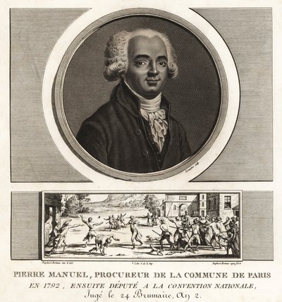 Louis Pierre Manuel, autor, Prucurer do komuny Paříž, gilotinou 1793 od Unbekannt
