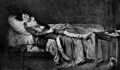 Ludvík XVII (1785-1795) se zdržoval v cele chrámového vězení, kde byl zavřený od 13. srpna. od Unbekannter Künstler