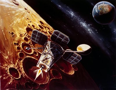 Pilotovaný vesmírný let, USA, Apollo, Obecná kresba Lunar Orbiter od Unbekannt