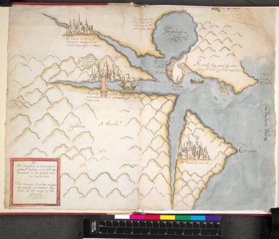 Mapa La Coruna, c. 1589 od Unbekannter Künstler