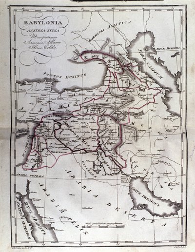 Mapa Mezopotámie od Unbekannter Künstler