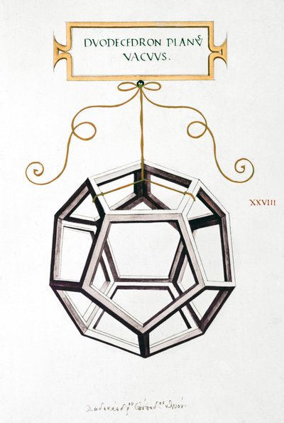 Matematické kresby Da VinciÕs Dodecahedron od Unbekannt