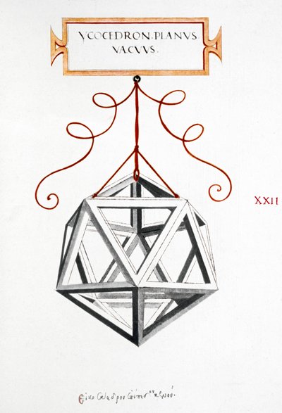 Matematické kresby Da VinciÕs Icosahedron od Unbekannt