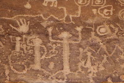 Mesa Verde, American Petroglyphs Anasazi nebo Pueblo rodové lidi od William M. Timlin