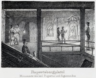 Mine de sel: Monument de Saint Rupert et Saint Sigismond, Durrnberg, Autriche od Unbekannt