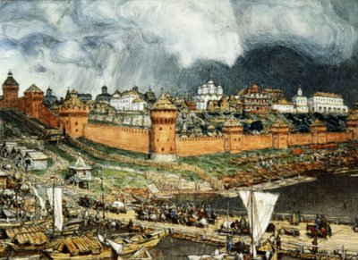Moskevský Kreml za vlády Ivana Lliho (Ivan Veliký) v 16. století od Apolináře Vasněcova (1921). od Unbekannter Künstler