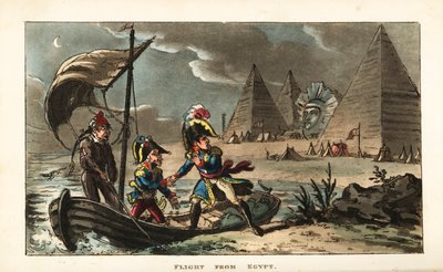 Napoleon Bonaparte opouští revoluční armádu v Egyptě od Unbekannter Künstler