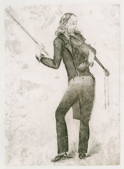 Niccolo Paganini - karikatura od Unbekannt