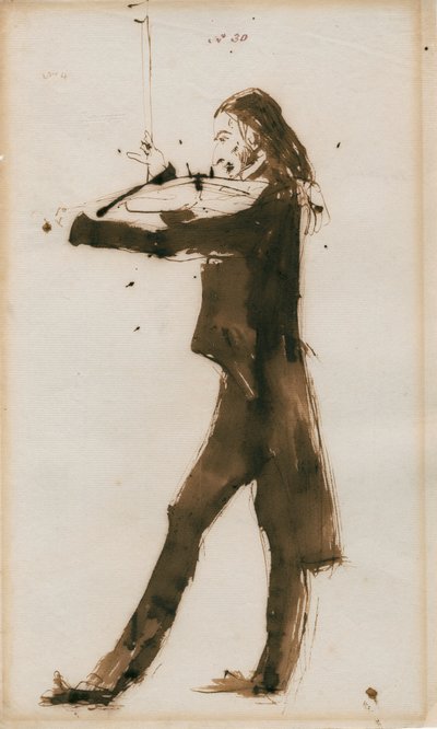 Niccolo Paganini - portrét od Unbekannt