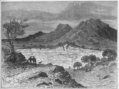 Otevřený lom na kamennou sůl v Cardone, asi 1880 (rytina) od Unbekannter Künstler
