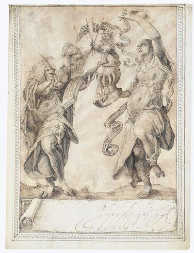 Stránka z alba Amicorum Philippa Hainhofera, 1596-1633 od Unbekannt