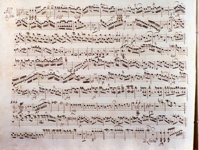 Strana hudební partitury Sinfonia concertante od Pleyela od Unbekannter Künstler