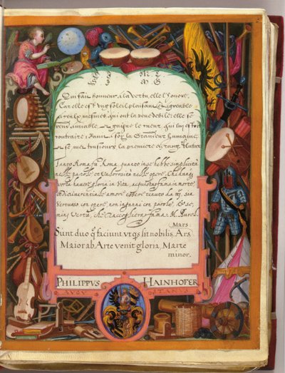 Stránky z alba Amicorum Philippa Hainhofera, 1596-1633 od Unbekannt