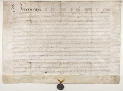 Papežská bula potvrzující listinu biskupa Henryho Wardlawa, recto od Unbekannt