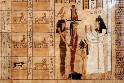 Papyrus z knihy mrtvých, Egyptské muzeum, Turín od Unbekannt