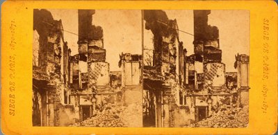 Paris Siege (1871): pohled na město během obléhání města Prusy mezi 20. 9. 1870 a 28. 1. 1871. Fotografie Q.V.. Tisk na karton Rozm. Rozměr 17 x 6,9 cm od Unbekannt