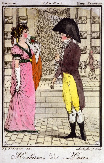 Obyvatelé Paříže v roce 1806. 1810 (rytina) od Unbekannter Künstler