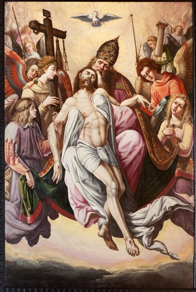 Farní kostel (Parochial kerk Sint-Dionysius van Lede). Interiér. Sbor. Malba. Předpoklad. od Unbekannter Künstler