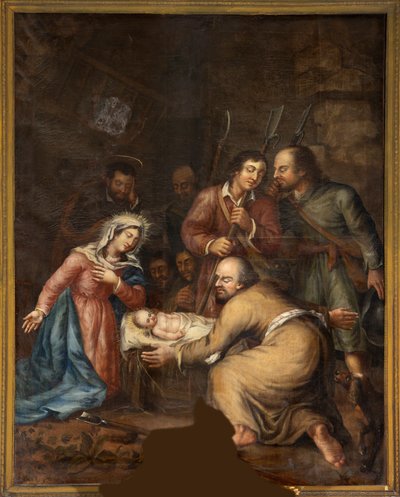 Farní kostel (Schendelbeke, farní kostel sv. Amandus). malování. od Unbekannter Künstler