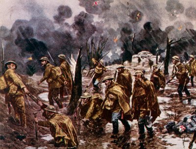 "Passchendaele" - vojáci v bahně u Ypres v Belgii během první světové války od Unbekannter Künstler