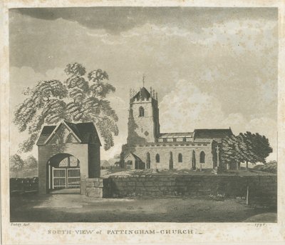 Pattingham Church: rytina akvatinty, 1796 od Unbekannt