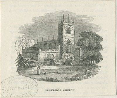 Penkridge Church: dřevoryt, a [?19. století] od Unbekannt