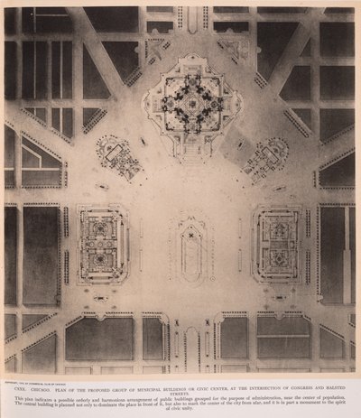 Deska CXXX z Plan of Chicago od Unbekannt