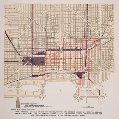 Deska LXXIV z Plan of Chicago od Unbekannt