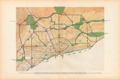 Deska XLIV z Plan of Chicago od Unbekannt