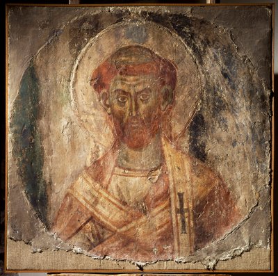 Papež Anacletus (nebo Cletus) (freska, 5. století) od Unbekannter Künstler