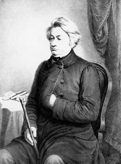 Portrét Adama Bernarda Mickiewicze (1798-1855), polského básníka, dramatika, esejisty a politického aktivisty, rytina za fotografií od Vezenberg & Co od William M. Timlin