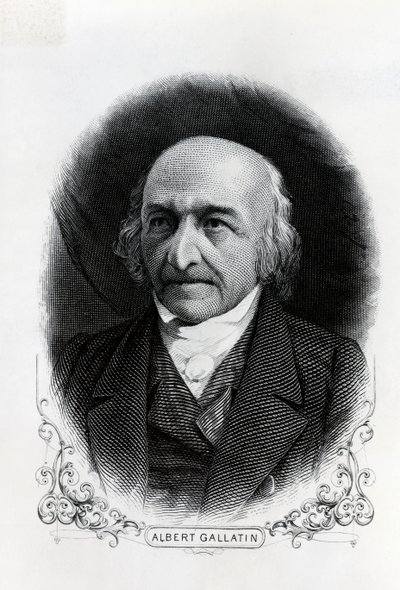 Portrét Alberta Gallatina (1761-1849) (rytina) od Unbekannt